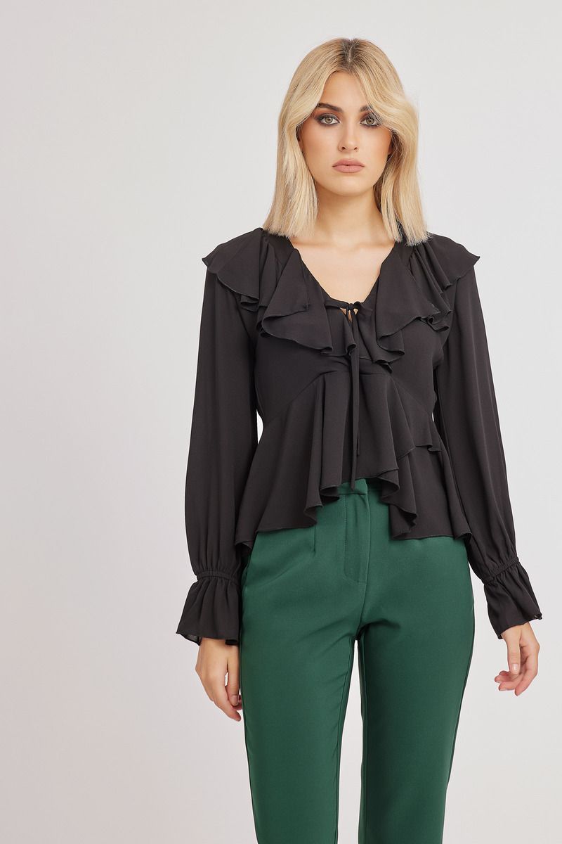 Top with ruffles