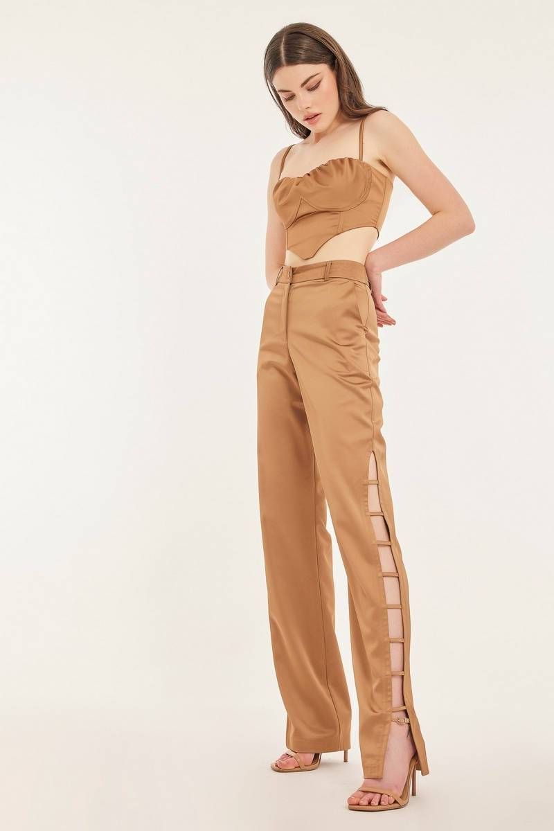 Satin trousers
