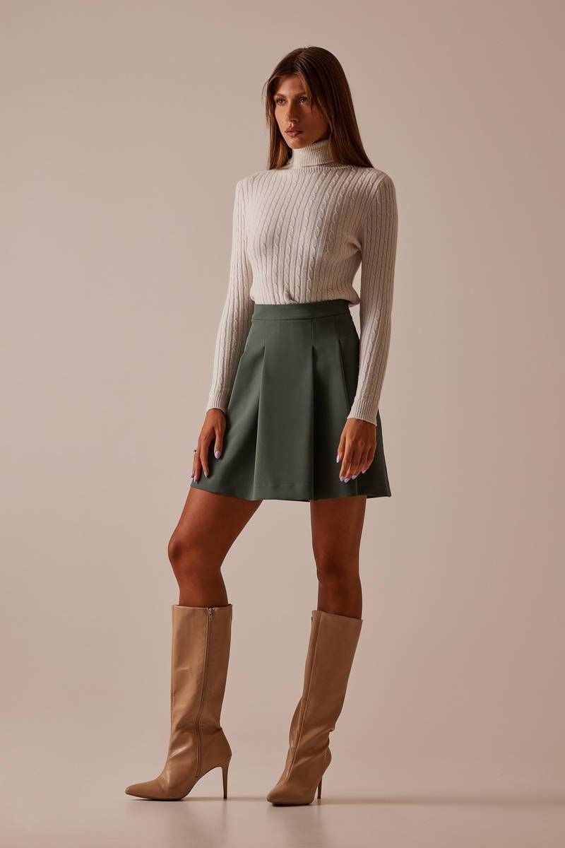Mini pleated skirt