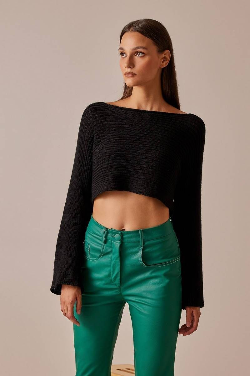 Knitted crop top