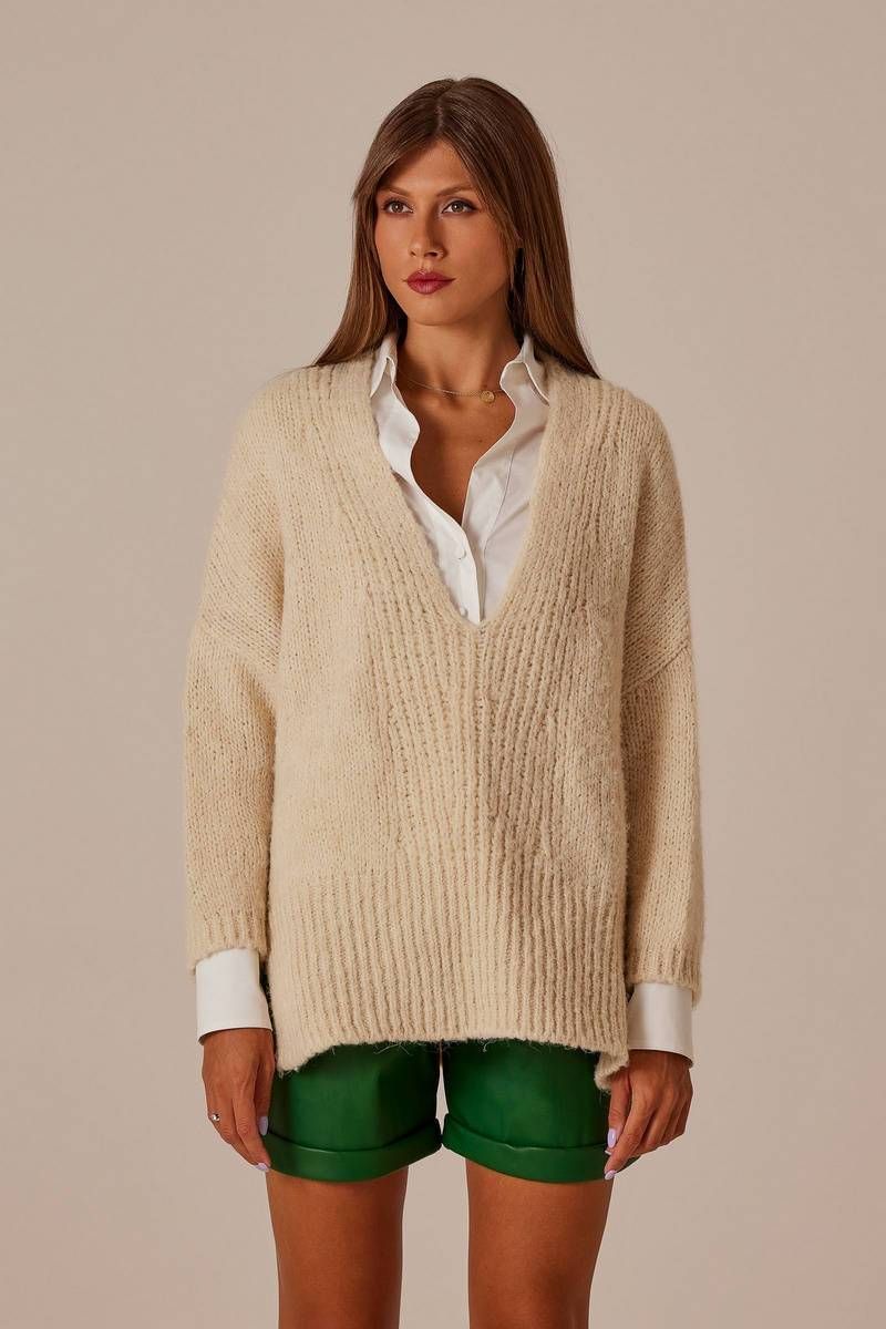 Oversized knit sweater