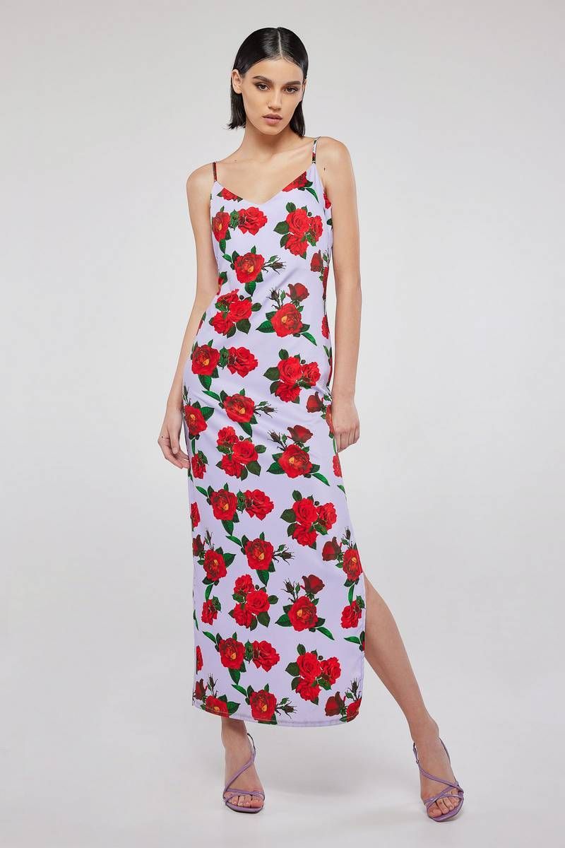 Floral maxi slip dress KEIRA