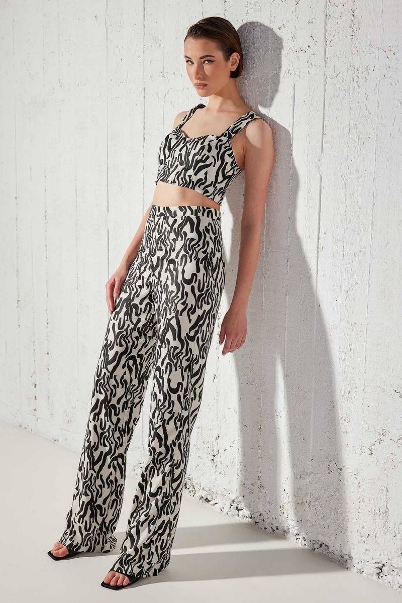 Zebra-print trousers KAITLYN