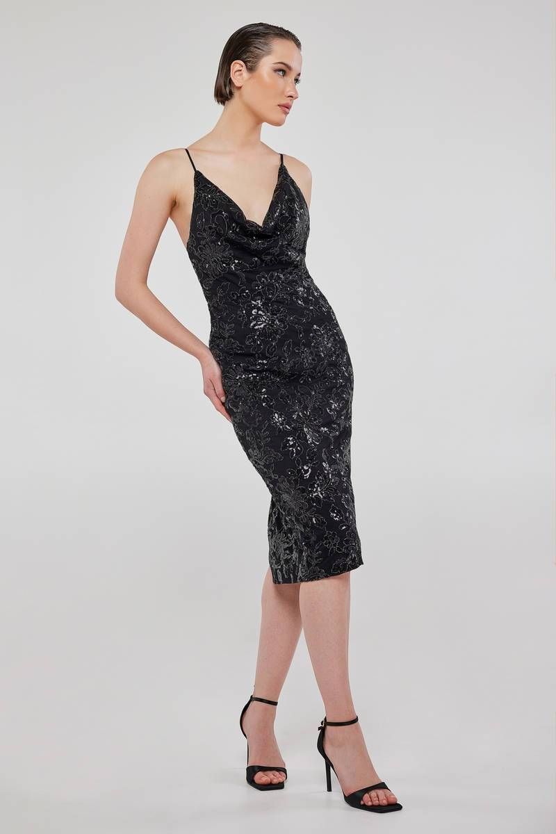 Sequined pencil dress FLATEY