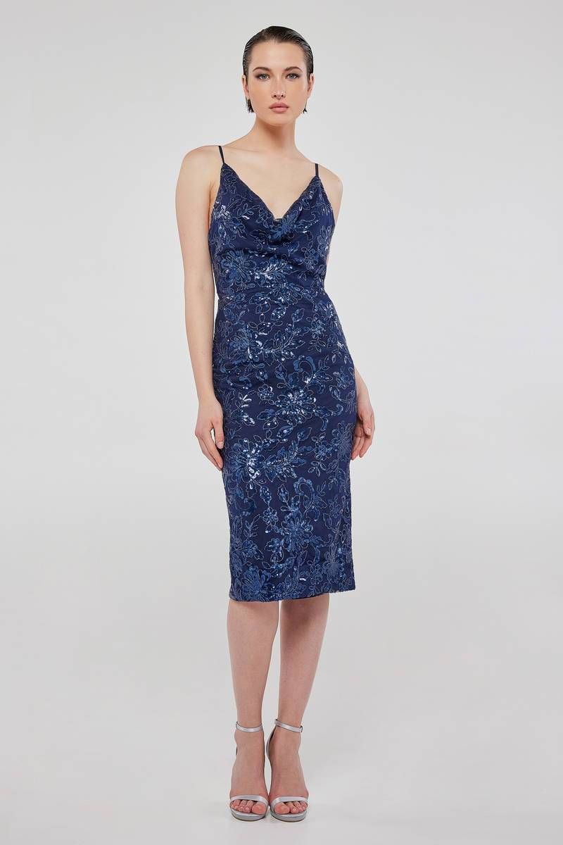 Sequined pencil dress FLATEY